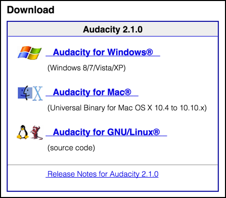 download audacity for mac book